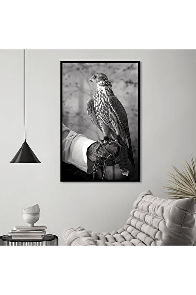 designadv لوحة كانفس صقر - إيطار شامبيون