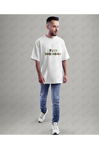 Nulivez Palestine Design Printed High Quality Compact Unisex Oversize T-Shirt