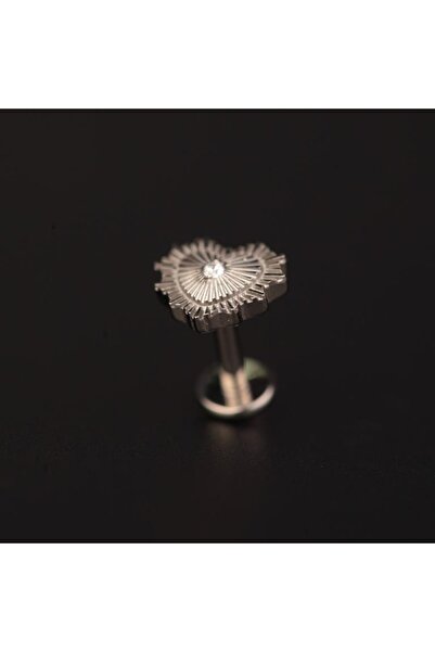 Rupen Kraft Yüksek Kalite G23 Titanium Kalp Zirkon Titanyum 6x1.2mm Labret Piercing