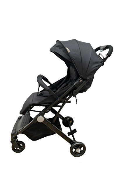 L-Sun Children's sports stroller, compact folding for airplane, with trolley system, C8 black