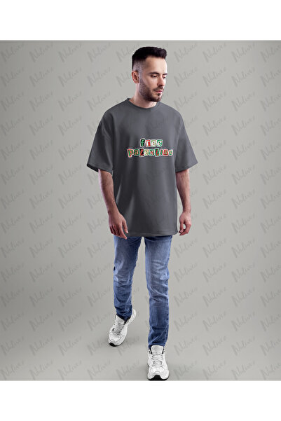Nulivez Palestine Design Printed High Quality Compact Unisex Oversize T-Shirt