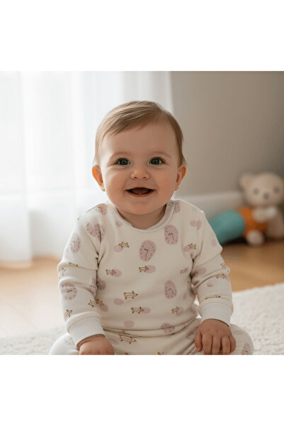 alqarat Animal Print Long-Sleeve Pajama Set