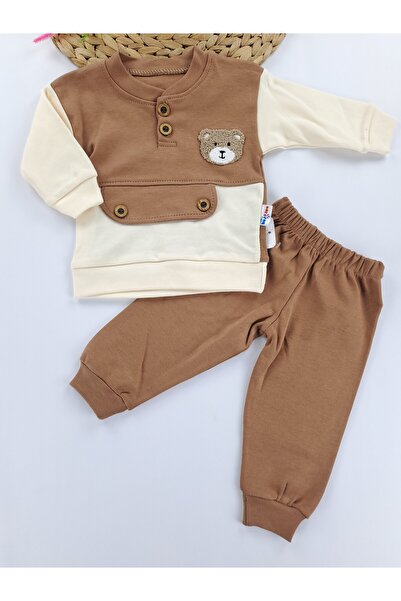 Butik Baby Boy Combed Cotton Double Suit Without Hoodie Without Fleece Inside Gift Set