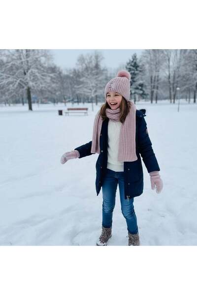 Kitti قفازات وشاح للفتيات من عمر 9 إلى 15 سنة