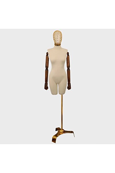 MD Vİtrin Dekorasyon Ahşap Kollu Tel Kafa Pantolon Giyebilen Terzi Mankeni Vi...