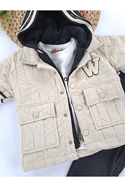 Butik Boys' Four-Piece Suit Coat Vest T-Shirt Jeans Pants Premium Quality Winter Suit