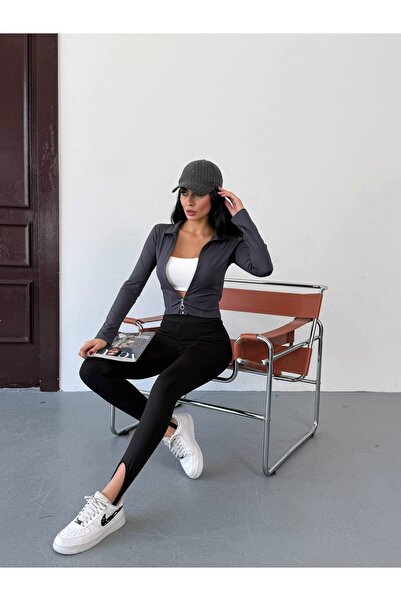 Cuyka Finger Zipper Diving Fabric Sweatshirt