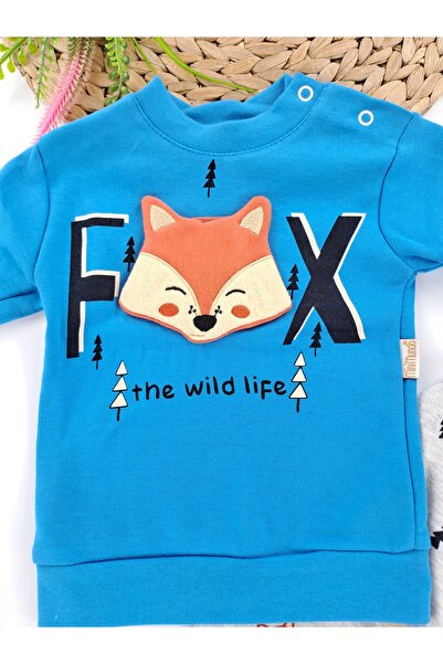 Butik Baby Boy Combed Cotton Double Suit Without Hoodie Without Fleece Inside Gift Set