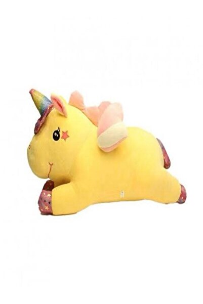 SR Unicorn Tek Boynuzlu At Peluş Oyuncak Yüksek Kalite İthal Pony Beyaz