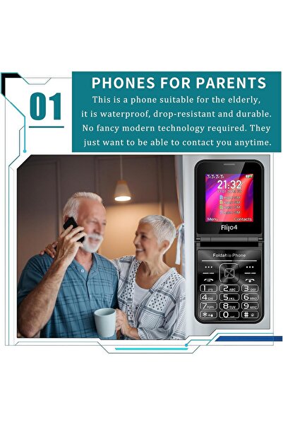 Generic DIHUXI Basic Elderly Mobile Phone, Large Keyboard, Fonts, Display, Speakers, Waterproof, Dual SIM, B