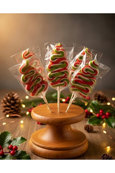 SPİL Yılbaşı Çam Ağacı Şekeri 20 Adet - Yılbaşı Baston Temalı Şeker - Yılbaşı...