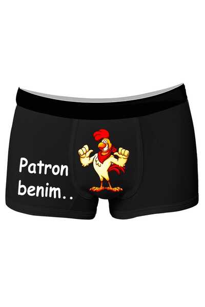 Onudabunuda 3D Printed Men's Boxer -Black Boss