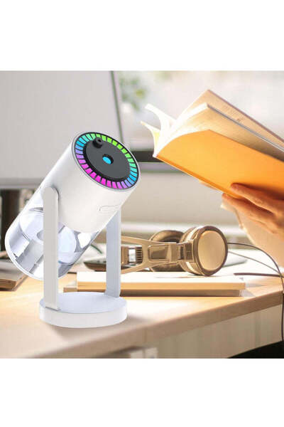 Generic 4-in-1 Ultrasonic Cool Mist Humidifier with Star Projector & 7-Color LED Night Light, 300ml USB Port