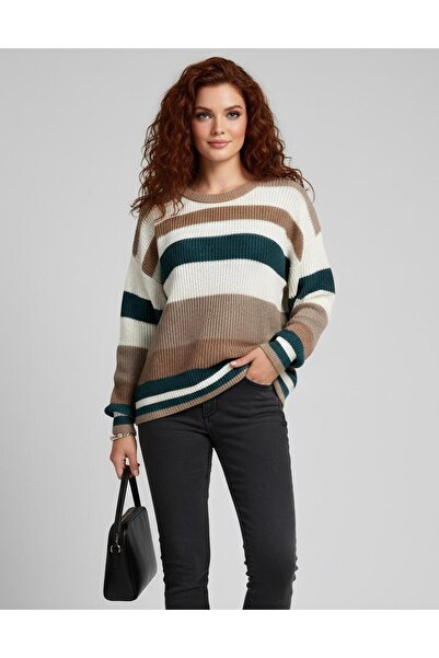YUGA KNİTTİNG PULOVER SELANİK CU GULER BICICLETA CU DUCĂTURI