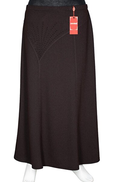 HESNA Women's Nida Winter Plus Size Unlined Latex Quality Skirt