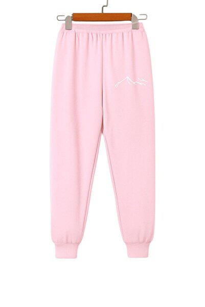 BENROMA بنطلون رياضي للأطفال مطبوع عليه جبال للجنسين