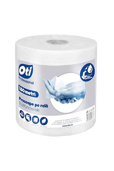 Oti Professional White Paper Towels, 2-Ply, 21x22 cm, 714 Sheets/Roll, 150 m Roll