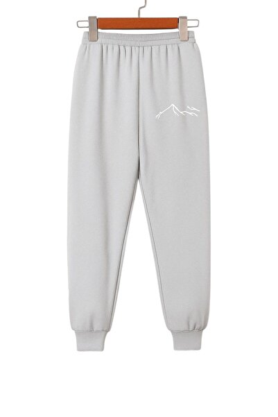 BENROMA بنطلون رياضي للأطفال مطبوع عليه جبال للجنسين