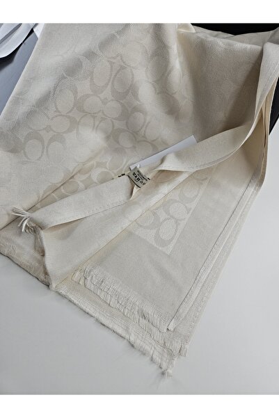 Shiva Scarfs Çift Taraflı C Desen Kaşmir İpek Şal 4 Mevsim Soft Pamuk