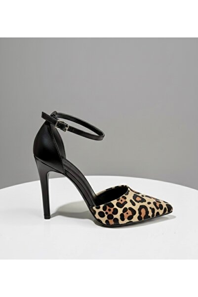 Felisya Butik Leopard Patterned Heeled Shoes 10.5 cm Felisya >Boutique
