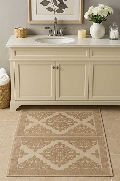 Mela Home 2 قطعة مناشف للقدم - سجادة للقدم 50*70 سم 2 قطعة - للحمام - للضيوف ...