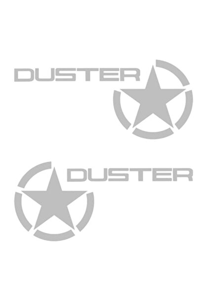 Oracal Set of 2 star stickers with Duster lettering, left and right, 30cm, gray