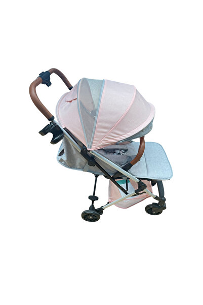Krista Sports stroller, 309 Pink-Gray, with suspensions, foldable and trolley, 6-36 months