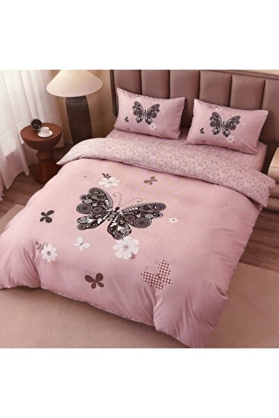 CumparaMisim Double bed linen, FINET, 5D Digital Print with Butterflies - Identical to the picture, With ELASTIC, 4 pieces