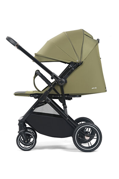 L-Sun Sport stroller Q1, Green, reversible handle, sleep position, foldable, 6-36 months