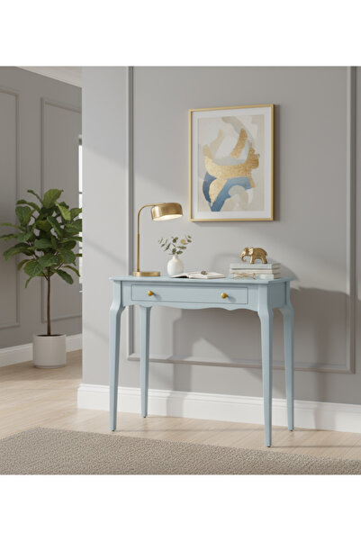 Wooding Mobilya 90 Cm Masif Konik Açık Mavi Dresuar