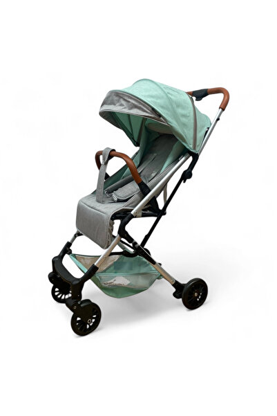 L-Sun Sports stroller, 309 Green-Gray, with suspensions, foldable and trolley, 6-36 months