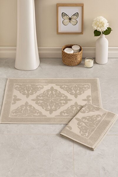 Mela Home 2 قطعة مناشف للقدم - سجادة للقدم 50*70 سم 2 قطعة - للحمام - للضيوف ...