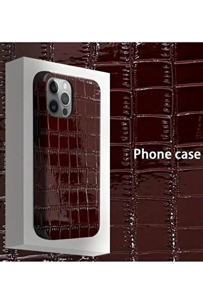 Burroe Atalier iPhone 15 Promax Shiny Crocodile Pattern Mirror Surface Shockproof Soft Silicone Phone Case