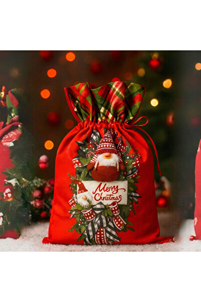 NO NAME Christmas Bag 40x28cm, Made of Textile Material with String