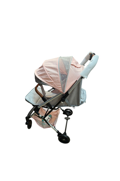 Krista Sports stroller, 309 Pink-Gray, with suspensions, foldable and trolley, 6-36 months