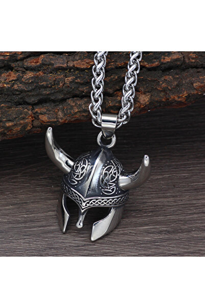 Viking Gladiator Helmet Design S+ Quality 316L Stainless Tarnish Free Steel Necklace