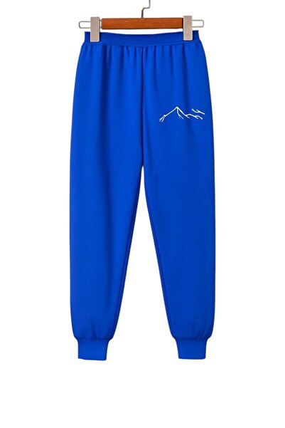 BENROMA بنطلون رياضي للأطفال مطبوع عليه جبال للجنسين