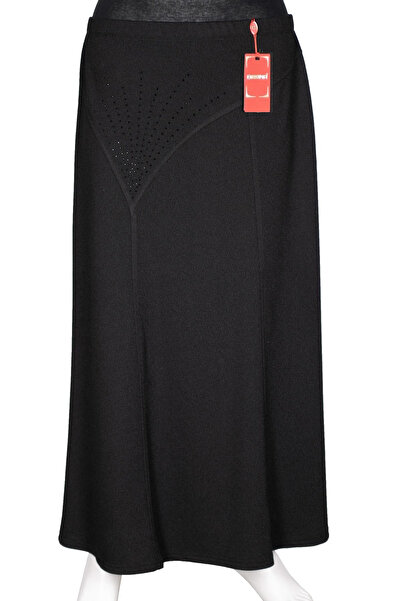 HESNA Women's Nida Winter Plus Size Unlined Latex Quality Skirt