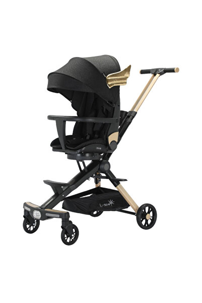 L-Sun Sport stroller C2 Deluxe Black Angel, reversible, foldable, lights and music, 6-36 months