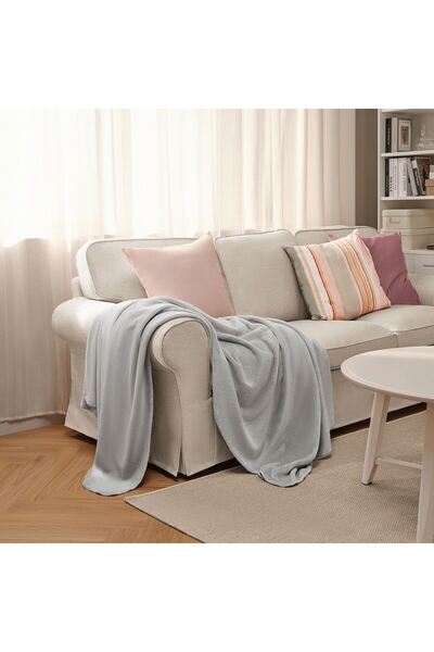 IKEA cuvertură, gri deschis, 150x200 cm