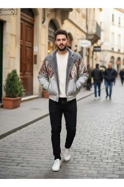 CANMODA (7620) Large / Xlarge Size Compatible Vintage Patterned Special Jacket