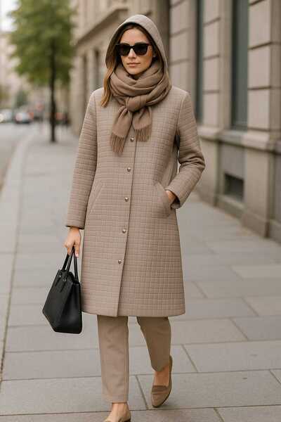 wom KAPİTONE MEVSİMLİK KAPŞONLU MONT