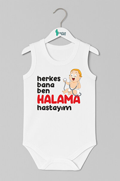 CACTUS COLLECTION Abla Teyze Hala Yazili Doktor Baby Bodysuit 100% Cotton
