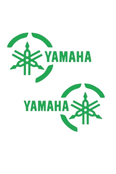 Oracal Set of 2 decorative stickers, for car, motorcycle, Yamaha, left and right, 15cm, green