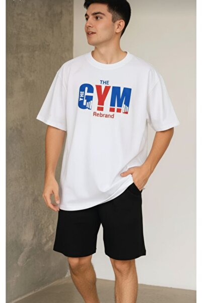 REBRAND Oversize T-Shirt Set - Printed Bottom Top Shorts Set