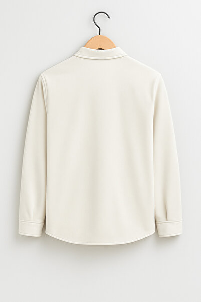 mavisima erkek giyimi Ανδρικό πουκάμισο από λευκό σουέτ – Άνετο και κομψό στυλ για τη νέα σεζόν