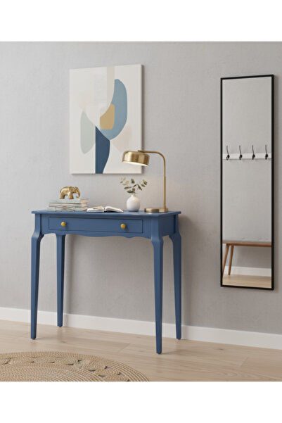 Wooding Mobilya 90 Cm Masif Konik Mavi Dresuar