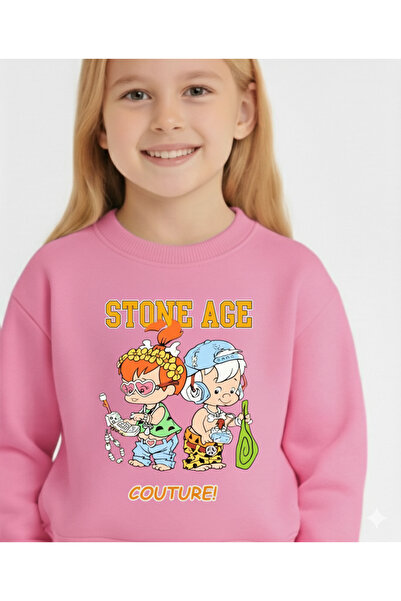 LİTTLE TORTOİSE Σετ αθλητικής φόρμας για κορίτσια BAMBAM AND CHAKIL με τύπωμα