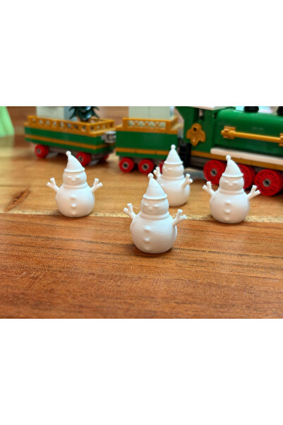 vetria 4'lü Minik Kardan Adam Figür Seti Masaüstü PLA 3D Baskı