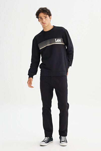 Lee Crew Neck Black Men's Sweatshirt L2520099001 Black Sweatshirt